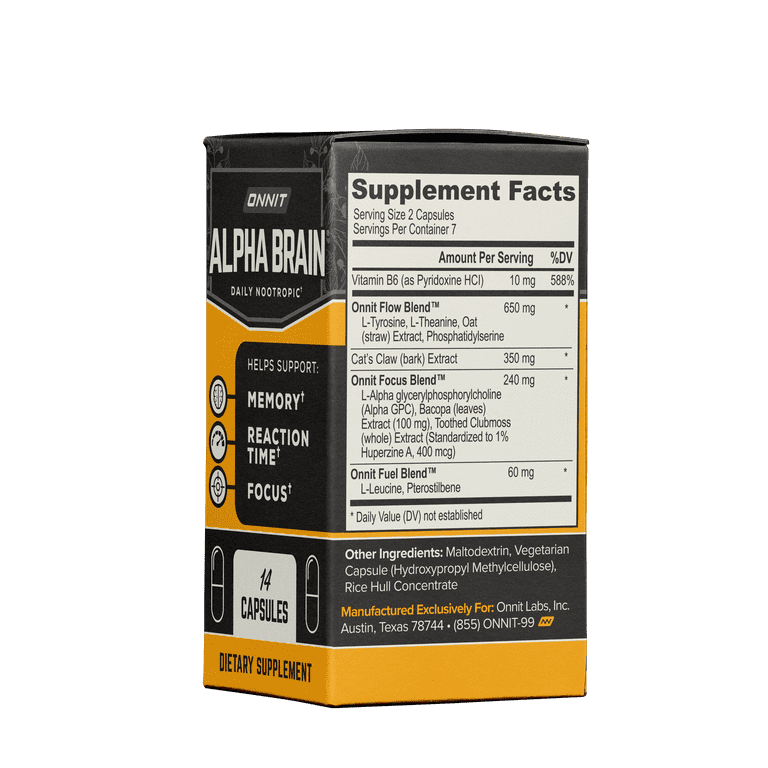 Alpha Brain Instant Powder - Nootropic Support for Memory & Focus -  Blackberry Lemonade (30 Single Serving Packets) by Onnit Labs at the  Vitamin Shoppe