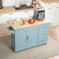 thumbnail image 6 of Naomi Home Eva Kitchen Cart-Color:Light Blue,Top Type:Butcher Block Wood, 6 of 10