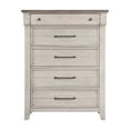 thumbnail image 4 of Roundhill Furniture Walcott 5-Drawer Bedroom Chest, Weathered Dusty-taupe Finish, 4 of 9