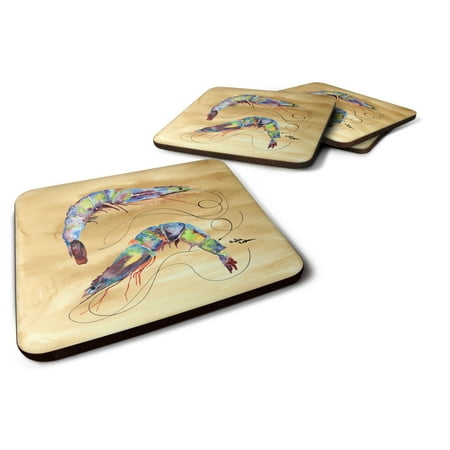 

Carolines Treasures 8158FC Shrimp Foam Coaster Set of 4 3 1/2 x 3 1/2 multicolor