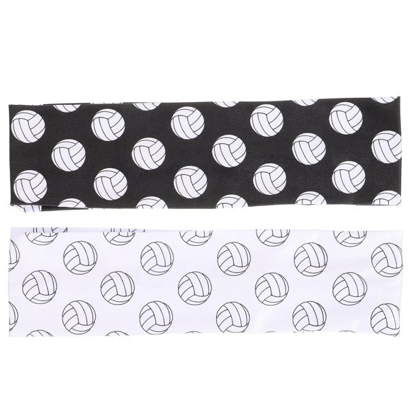 2Pcs Sports Headband Baseball Pattern Headband Sweat Headband Elastic Yoga Workout Headband