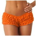 thumbnail image 2 of Women Sexy Ruffle Shorts With Bow Soild Color Party Shorts Short Skirt Low Waist Layered Shorts, 2 of 7