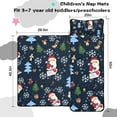thumbnail image 5 of Dark Blue Christmas Santa Pattern Toddler Nap Mats for Kids Preschool,50"x20" Sleeping Mat Bag or Kids,Toddler Sleeping Bag,Toddler Nap Mat or Daycare, 5 of 6