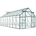 thumbnail image 1 of Outsunny Polycarbonate Greenhouse Kit with Vent Rain Gutter Door, Green, 1 of 10