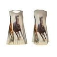 thumbnail image 7 of Fuzoiu Horses free run on desert Print Women's Sleeveless Dress,Summer Dresses for Women,Casual Sundresses,Beach Sleeveless T-shirt Swing Dress with Pockets, 7 of 7