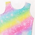 thumbnail image 5 of GYRATEDREAM Gymnastics Leotards for Girls Sparkly One-Piece Pro Kids Unitard Biketards with Shorts, Rainbow A 9-10 Years, 5 of 9