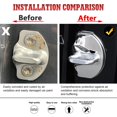 thumbnail image 6 of x xotic tech Door Lock Protector Cover, Stainless Steel Car Door Lock Latches Buckle Decor Trim Interior Accessories Compatible with Tesla Model 3 2017-2024 , Model Y 2020-2024 (4pcs,Silver), 6 of 9