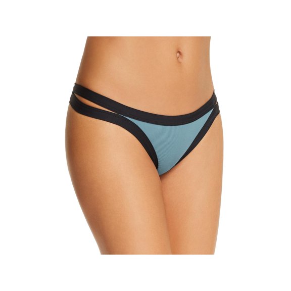 L Space Womens Charlie Hipster Bikini Swim Bottom Separates Blue S