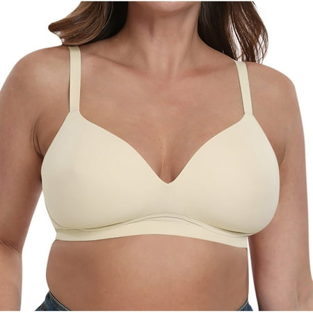 XFYSSS Women s Solid Color Full Cup-thin Ice Silk Seamless Large Chest Gathering Breathable Underwear Daily Bra