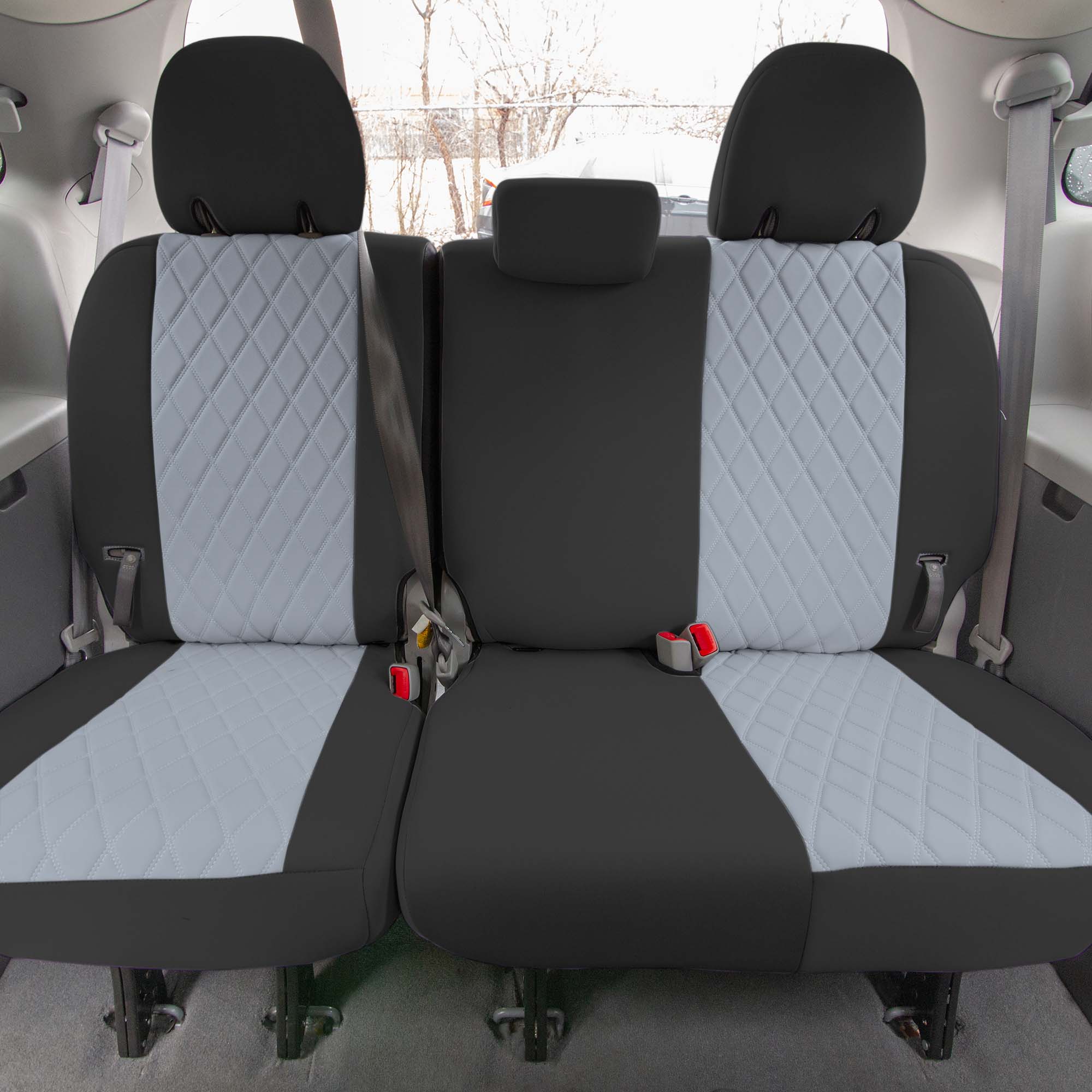 FH Group Custom Fit Car Seat Covers for Toyota Sienna 2011-2020, Car Seat  Cover Full Set, Automotive Seat Covers in COLOR Neoprene, Waterproof and  Washable Seat Covers Gray/Black