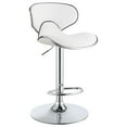thumbnail image 3 of Edenton Upholstered Adjustable Bar Stool White (Set of 2), 3 of 12