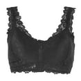 thumbnail image 1 of Fsqjgq Lace Bras for Women Front Zipper Brassiere Crop Top Solid Wireless Push up Small Chest Gathered&nbsp;Sports Bra Breathable Underwear Black M, 1 of 4