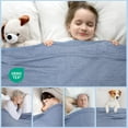 thumbnail image 3 of Alanda Cooling Blanket for Hot Sleepers, Q-MAX>0.5 Double-Sided Cooling Fiber Summer Blanket Throw Size, Blue, 51" x 67", 3 of 8