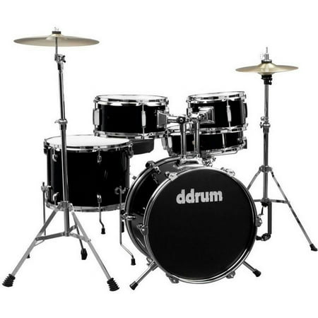 ddrum D1 Junior 5-Piece Complete Drumset w/ Cymbals - Midnight Black