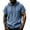 Blue, variant on Soild Color V Neck Men's Tops Short Sleeve Hooded T-Shirts Drawstring Lightweight Summer Pullover Shirts