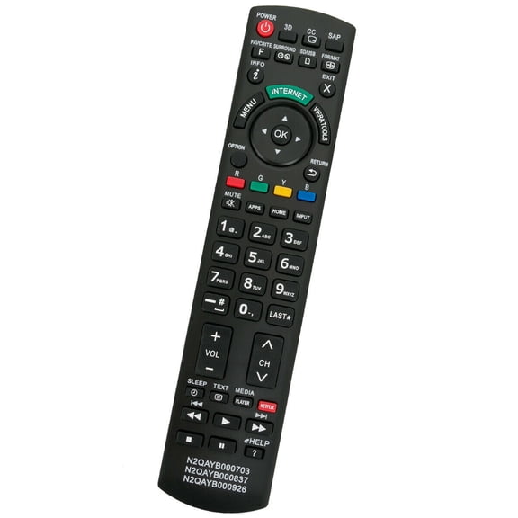 Replace Remote for Panasonic TV TC-55AS680U TC-39AS530U TC-50AS630U TC-55CX850U