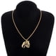 thumbnail image 3 of Collar con colgante de cabeza de caballo, collar con dije de silueta de caballo, collar con animal del zodiaco para mujeres y hombres, joyería, regalo para San Valentín y cumpleaños., 3 of 7