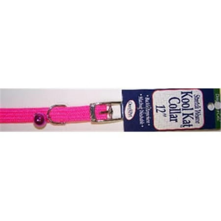 UPC: 0024764381281 | Omni Pet 445-38128 Omni Pet No.38SNB Kool Kat Nylon Collar .37 inx12in Color Hot Pink