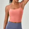 thumbnail image 5 of Ticikt Seamless Sweetheart Neck Ribbed Racerback Crop Tank Top for Women Built-In Bra Support Comfortable Activewear,Color:Pink, 5 of 6