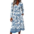 thumbnail image 3 of Women's Summer Maxi Dress Plus Size Flowy Casual V Neck Wrap Dress Elegant Formal Floral a Line Dress, 3 of 5