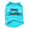 thumbnail image 2 of Walbest Pet Dog T-Shirt "I Love My Daddy & Mommy" Vest Gift Costume Clothes for Small Puppy Cat Kitten Yorkshire Chihuahua Poodle Teacup Terrier Rabbit Baby Dogs, 2 of 7