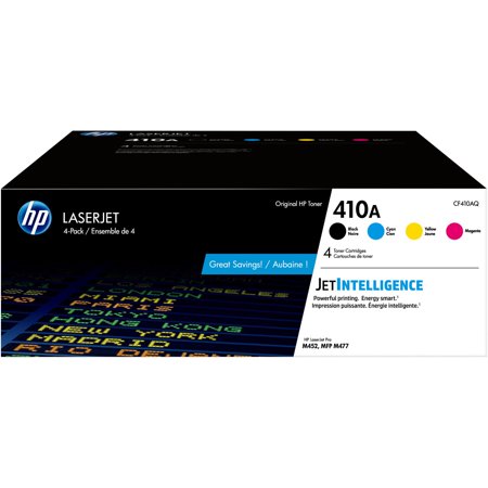 UPC: 0193808475153 | HP 410A (CF410AQ) Toner Cartridges – Black  Cyan  Magenta  Yellow (4 pack)