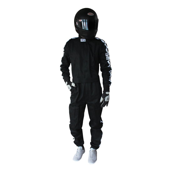 Black XL Finishline SFI-1 Qualifier 1-Piece Racing Suit