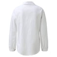 thumbnail image 2 of Sonducket Blusa de manga larga con cuello en V para mujer, camisa informal para chica, Top holgado de verano de Color sólido para mujer Prendas para la parte del cuerpo Blanco M, 2 of 6