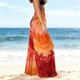 thumbnail image 4 of Pantalones de playa de gasa ligeros para mujer con protección solar, pantalones anchos de estilo bohemio estampados, blusa para mujer, 4 of 7