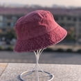 thumbnail image 4 of Comunicias gorros de pescadores de sombrero de cubo de cubo decoración de ropa exquisita accesorio de moda de estilo de cabeza simple para al aire libre con rojo Inevent AP008636-01, 4 of 6