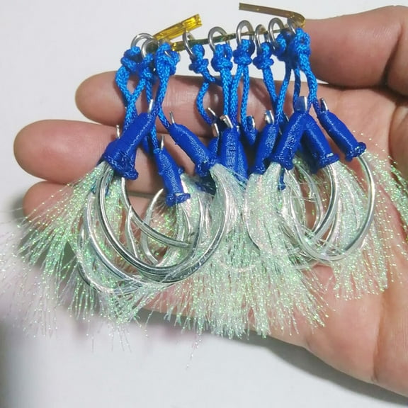 10PCS Jig Double Assist Hooks High Carbon Steel Jigging Hook Saltwater Big Game