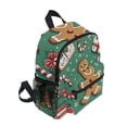 thumbnail image 2 of FORMRS School Backpack with Front Zippered Pocket 12" Student Travel Daypack, Christmas Gingerbread, 2 of 6