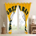 thumbnail image 3 of Sports Fans Gifts Curtains & Drapes, American Football City Curtains Sports Decor 30%-50% Blackout Curtains, Yellow Army Green Teenagers Sports Game Window Curtains 42''Wx63''L (Green Bay), 3 of 6