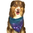 thumbnail image 6 of Naloa Purple and Green Glitter Dog Bandanas 1PC Washable Triangle Dog Scarfs Premium Durable Fabric, for Small Medium Large Dogs and Cats, 6 of 6