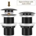 thumbnail image 5 of Pop-up Drain for Freestanding Bathtub, Black, Freestanding Bathtub Drain Stopper - Style:NO Overflow;, 5 of 7