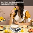 thumbnail image 4 of 1PC 3kg/0.1g Rechargeable Kitchen Scale Stainless Steel Accuracy LCD Display Digital Scale Measurement Tool (Silver), 4 of 8