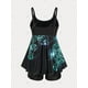 thumbnail image 2 of Tankini de Dobladillo de Mariposa en Talla Extra Rosegal  Camisetas tallas grandes, 2 of 5