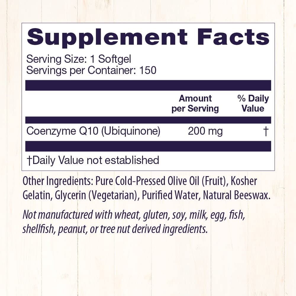 Healthy Origins CoQ10 200 mg (Kaneka Q10, Non-GMO, Gluten Free, Heart Support, Energy Support), 150 Softgels