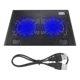 thumbnail image 1 of Laptop Cooler Cooling Pad Base USB 2 Fans Adjustable Angle Mounts for Notebook(Black), 1 of 5