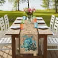 thumbnail image 4 of Table Runners 72 Inches Long Dress Scarves, Vintage Sea Turtle Farmhouse Kitchen/Dining Table Runner, Coffee Tablerunners, Brown Nautical Anchor Bubbles Coastal 16x72 Inch, 4 of 9