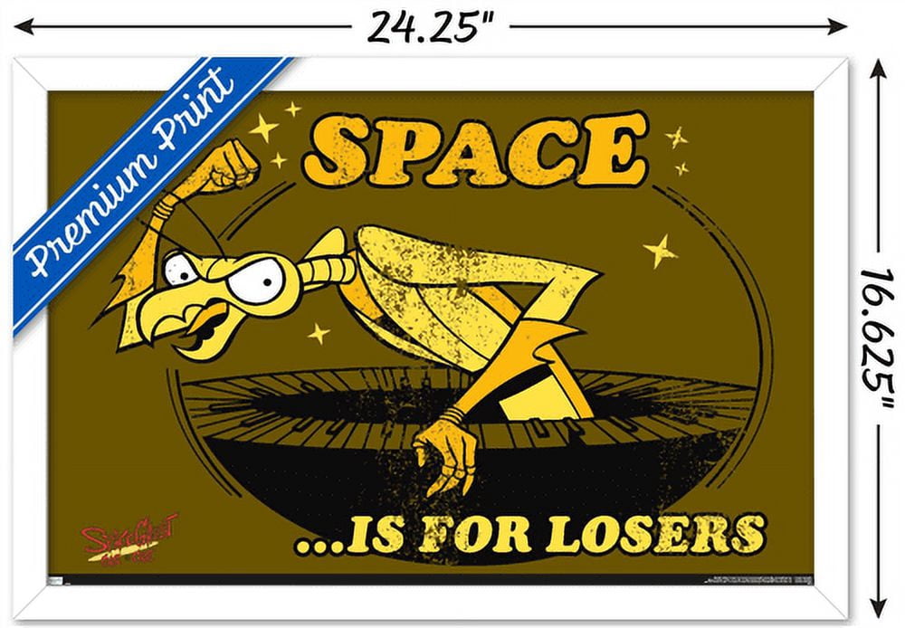 Space Ghost Coast to Coast - Space Is For Losers Wall Poster, 14.725" x 22.375", Framed