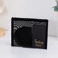 thumbnail image 3 of Mesh Visible Cosmetic Bag, Double Zippers with Handle Storage Bag,Large Capacity Portable Travel Mesh Makeup Bag, 3 of 10