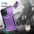 thumbnail image 6 of ShellTech for iPhone 14 Pro Case with Camera Cover & Kickstand Military Grade Shockproof Heavy Duty Protective with Magnetic,Purple, 6 of 7