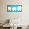 thumbnail image 2 of Elephant Stock Teeth Care Wall Art - Horizontal Multi Panel Canvas - Living Room Wall Decor - Profession Multi Panel - White And Blue Decor - 38" x 18", 2 of 4