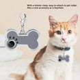 thumbnail image 3 of Placa de identificación de aleación para mascotas, colgante con forma de hueso para perro y gato (gris), 3 of 9