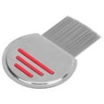 thumbnail image 3 of Peigne pour Animaux, Peigne à Puces en Acier Inoxydable Semi-Circulaire Durable Confortable Bout Rond pour Chiens et Chats Rouge Vif, 3 of 7
