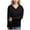 Black, variant on Diufon Womens Casual Blouses V Neck Long Sleeve Sweaters Fall Solid Color Pullover Tops