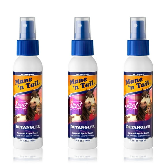 Mane 'n Tail Spirit Untamed Detangler (3-Pack) – Caramel Apple Scented, Super Soft Formula for Silky, Shiny Hair (3.4 oz Each)