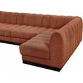 thumbnail image 3 of Pemberly Row 6-Piece Contemporary Fabric L-Shaped Modular Sectional in Orange, 3 of 19