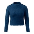 thumbnail image 4 of Dgankt Sweaters for Women Casual Turtleneck Fuzzy Sweater Pullover Soft Knit Fashion Tops Slim Blouses,Sizes M-3XL, 4 of 7